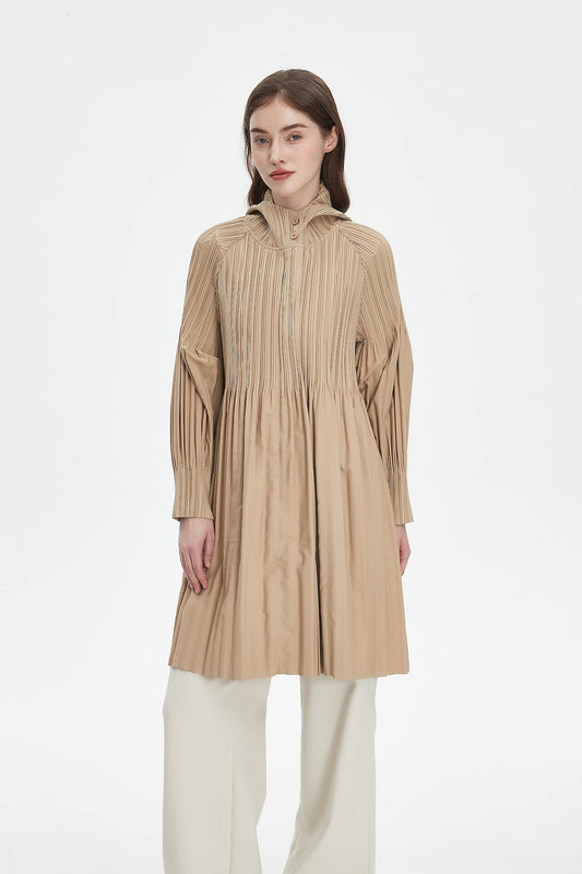 PLEATS PLEASE ISSEY MIYAKE Style Hooded Coat for Women – Lightweight & Breathable