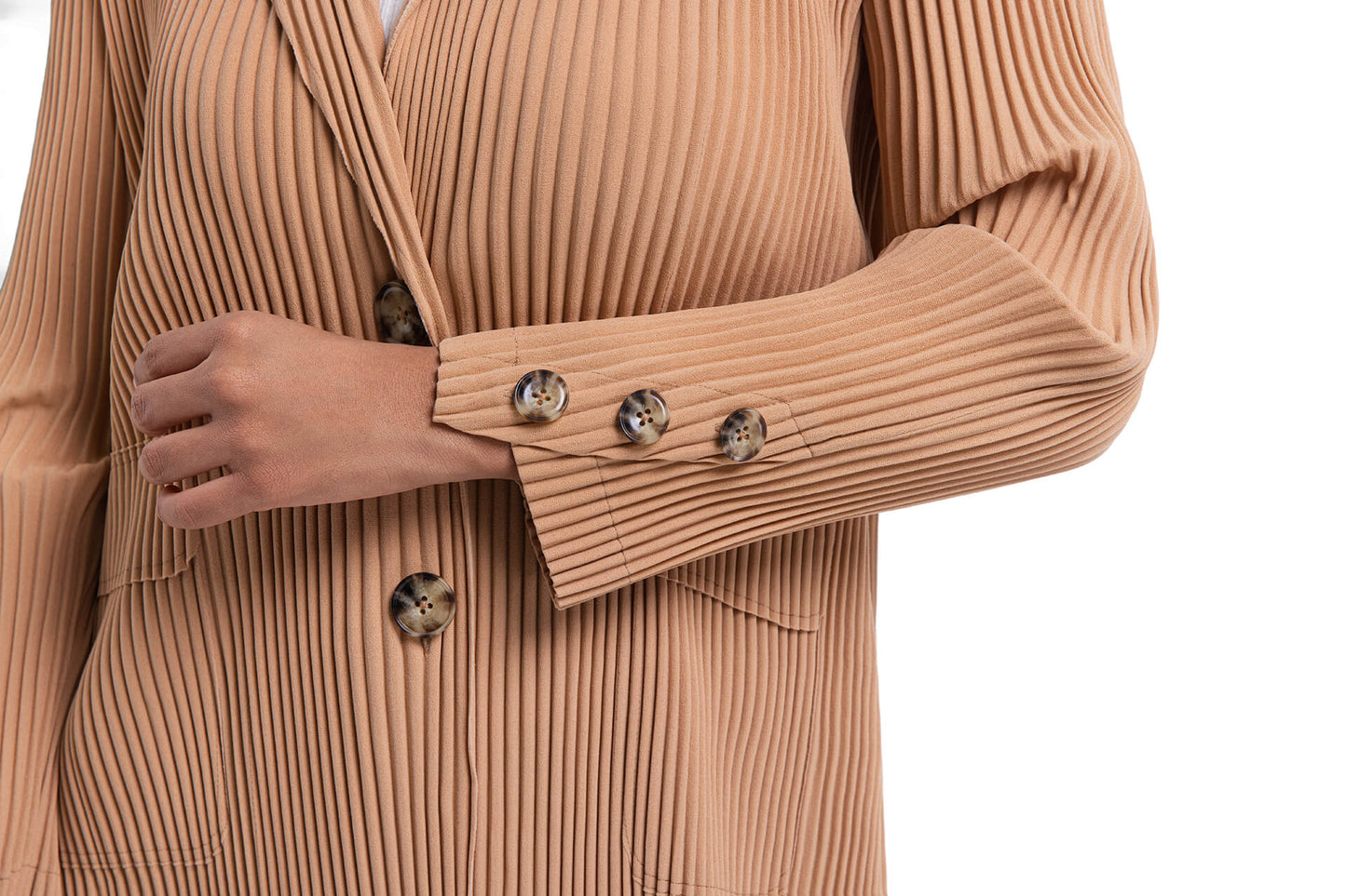 PLEATS PLEASE ISSEY MIYAKE Style Trench-Style Coat – Mid-Calf Length, Slim Silhouette